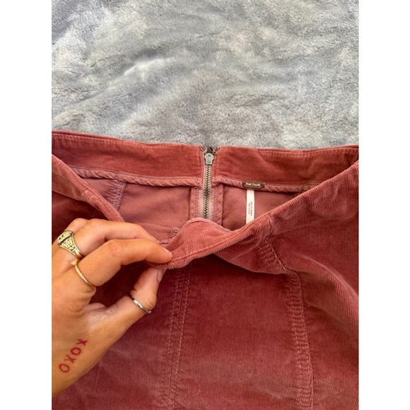 Free People Size 0 Modern Femme Corduroy Zip Up The Back Mini Skirt - Picture 2 of 6